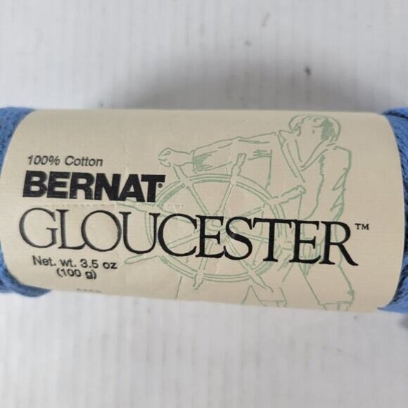 2 Skeins Vintage Bernat Gloucester 100% Cotton Aran Weight Yarn - Picture 2 of 3